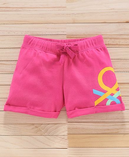 UCB Logo Printed Shorts - Fuchsia
