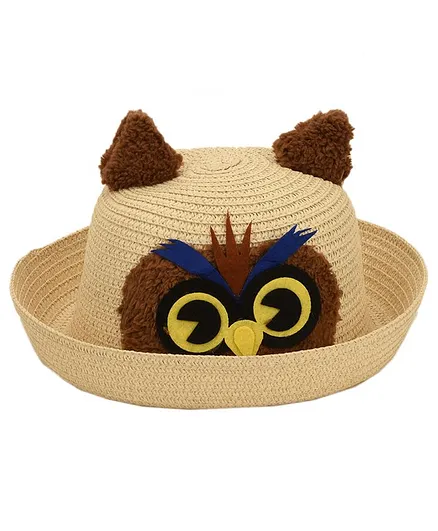 Tiekart Owl Face Patch Hat - Brown