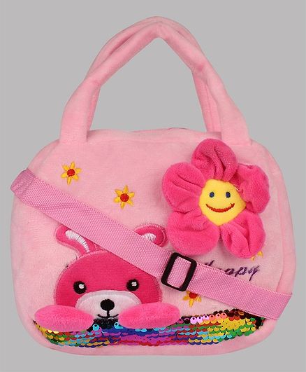 Daizy Sunflower Applique Sling Bag - Light Pink