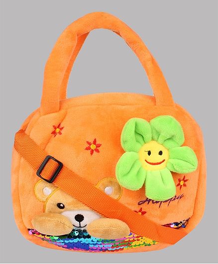 Daizy Sunflower Applique Sling Bag - Orange