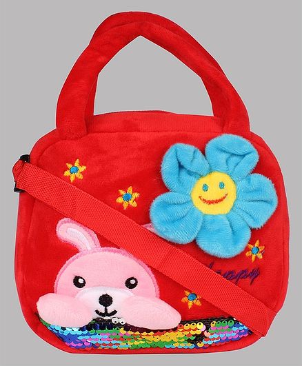 Daizy Sunflower Applique Sling Bag - Red