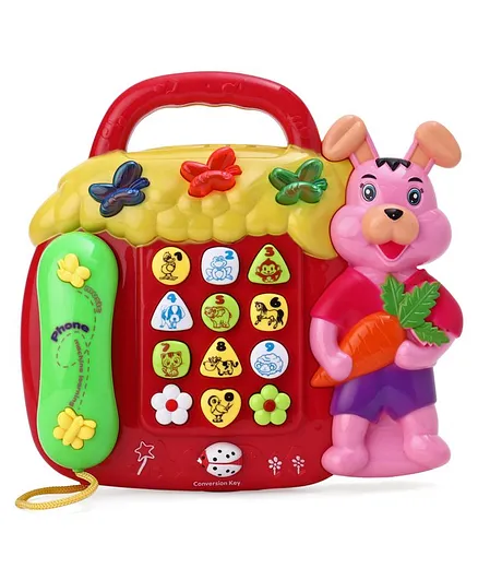 Musical Rabbit Shape Telephone - (Color May Vary)