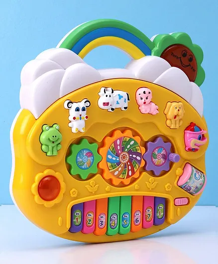 Musical Piano Toy with Light - Yellow