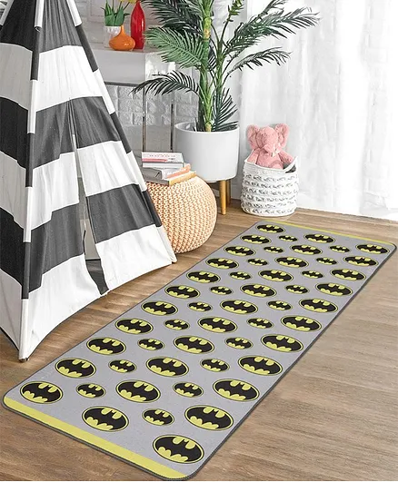Saral Home Batman Theme Anti-Skid Yoga Mat - Grey