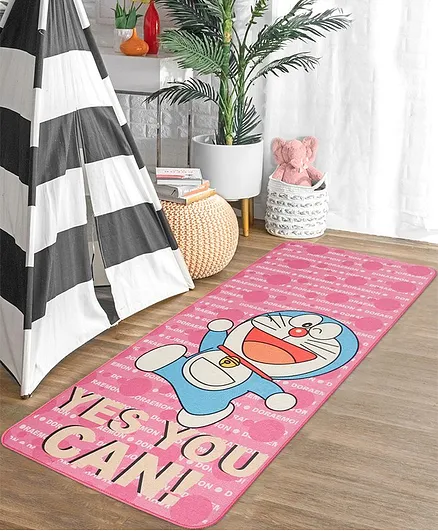 Saral Home Doraemon Theme Anti-Skid Yoga Mat - Pink