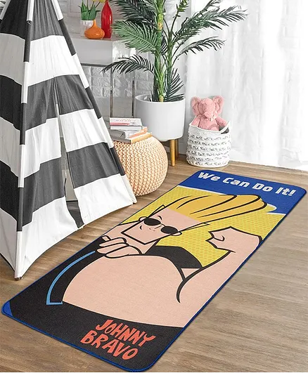Saral Home Johnny Bravo Theme Yoga Mat - Black