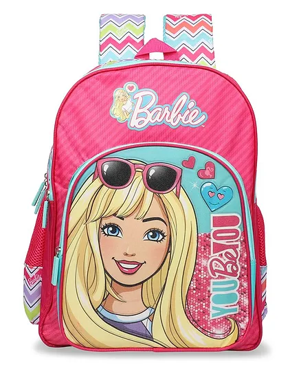Barbie School Bag Pink - 12 Inches