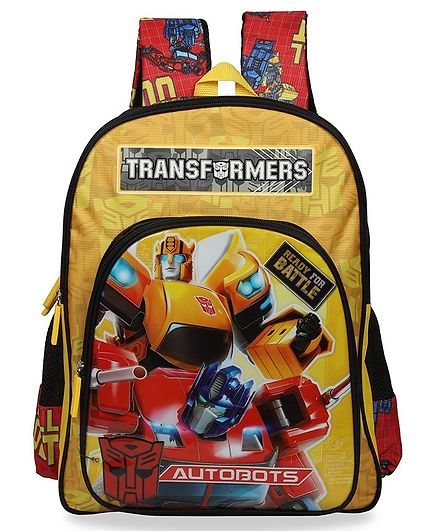 Transformers School Bag Yellow - 14 Inches