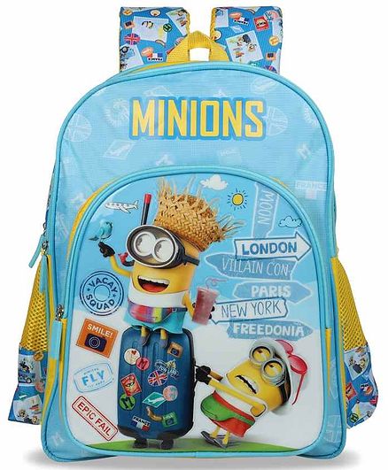 Minions School Bag Blue - 14 Inches