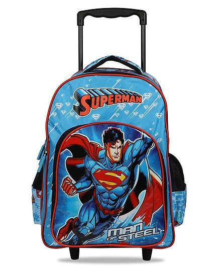 DC Comics Superman Trolley School Bag Blue - 16 Inches