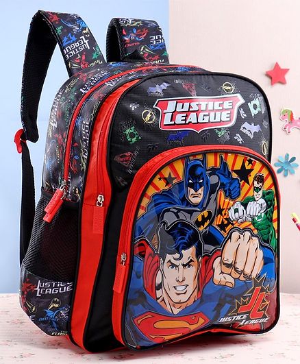 DC Comics Justice League School Bag Black - 18 Inches