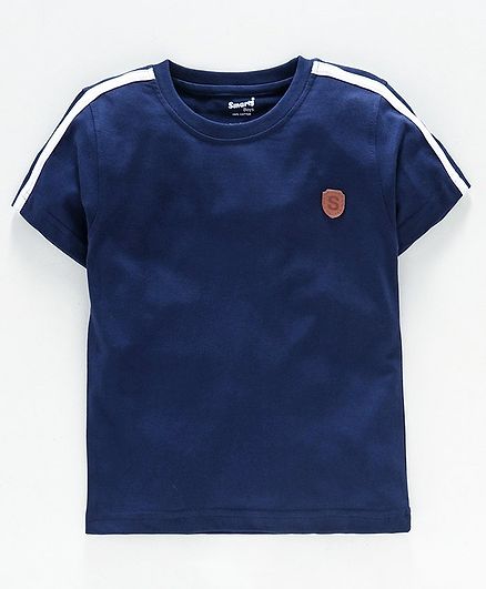 Smarty Half Sleeves Tee S Patch - Navy Blue