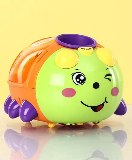 Musical Beetle Toy with Balls - Orange Green