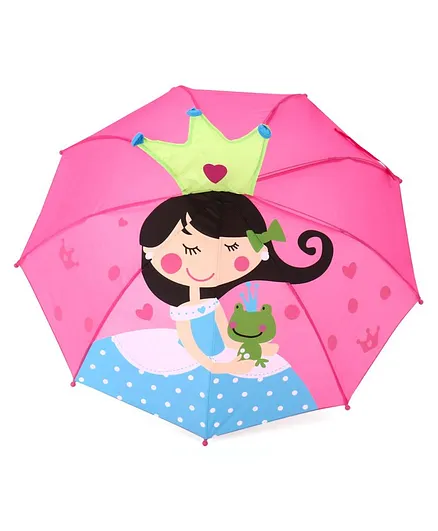 3D Pop Up Umbrella Princess Print - Pink