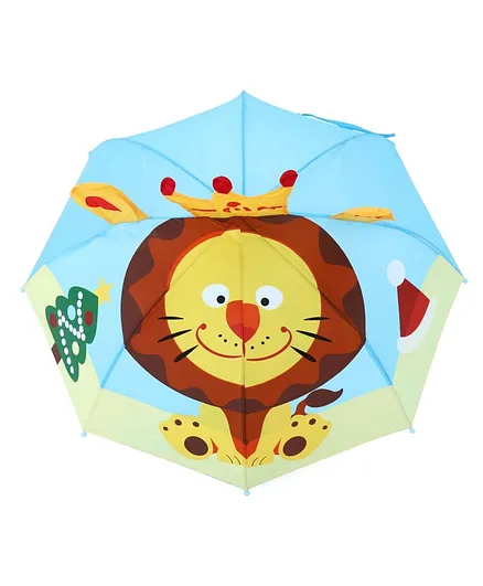 3D Pop Up Umbrella Tiger Print - Yellow