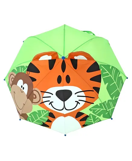 3D Pop Up Umbrella Animal Print - Orange
