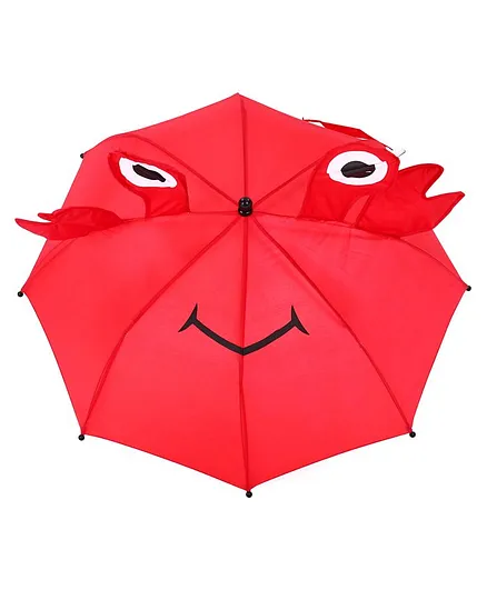 3D Pop Up Umbrella Crab Print - Red