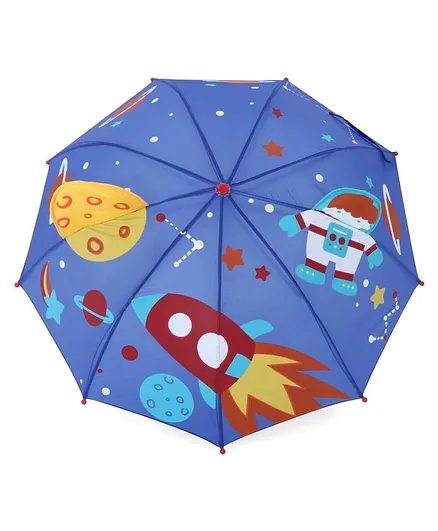 3D Pop Up Umbrella Space Print - Blue