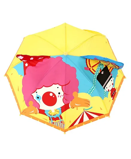 3D Pop Up Umbrella Joker Print - Yellow