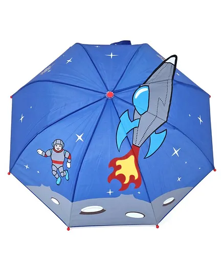 3D Pop Up Umbrella Space Print - Blue