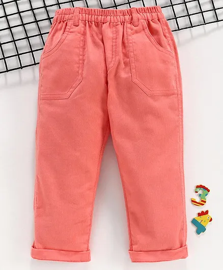 Child World Full Length Corduroy Pants - Peach