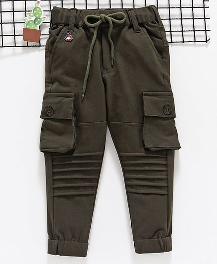 Noddy Solid Full Length Pants - Green