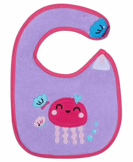 1st Step Velcro Closure Bib 3D Patch - Purple