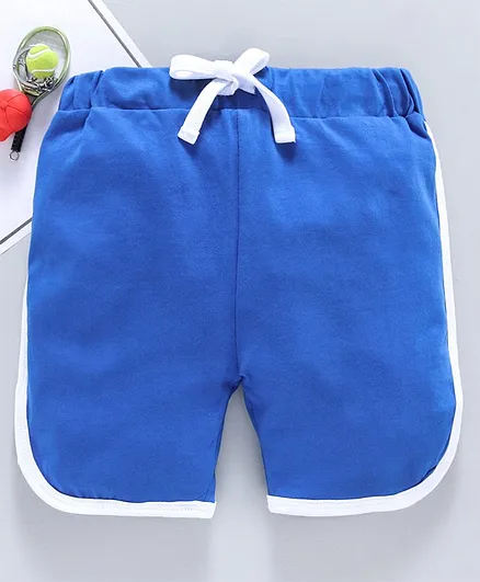 SWANKY ME Solid Drawstring Shorts - Dark Blue
