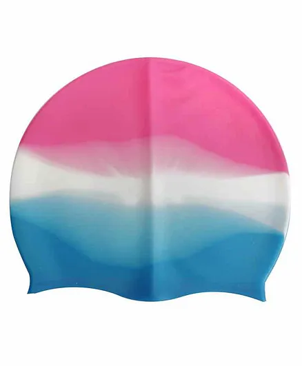 PASSION PETALS Swimming Cap - Blue Pink White