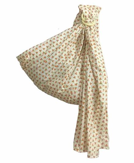 Polka Tots Baby Ring Sling Carrier Wrap Watermelon Print - Cream