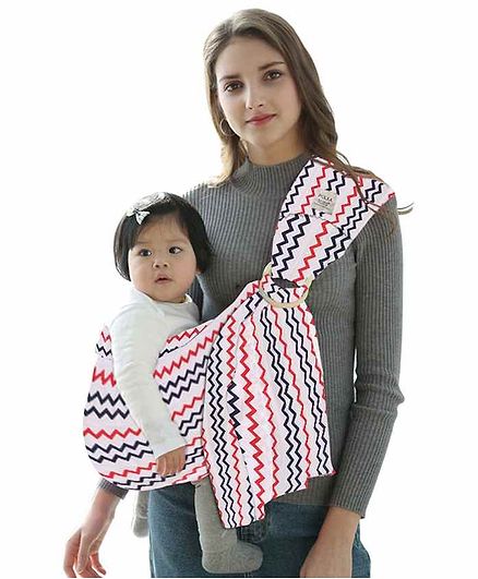 Polka Tots Ring Sling Carrier Wrap - White