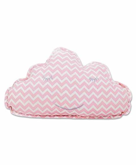 The White Cradle Cloud Shaped Pillow for Baby's Cot - Pink