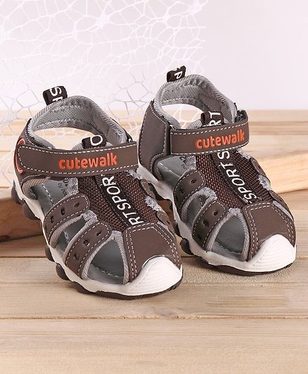Cute Walk by Babyhug Closed Toe Sandal - Brown