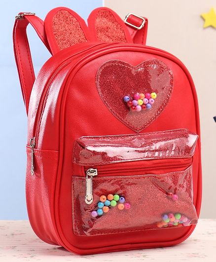School Bag With Adjustable Strap Red - 8 Inches