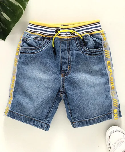 Little Kangaroos Drawstring Waist Shorts - Light Blue