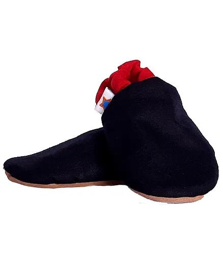 Skips Dual Color Booties - Black & Red
