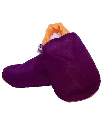 Skips Dual Color Booties - Purple & Yellow