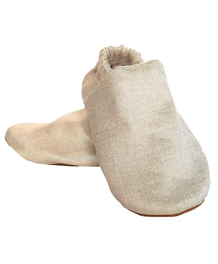 Skips Solid Shimmer Booties - Silver