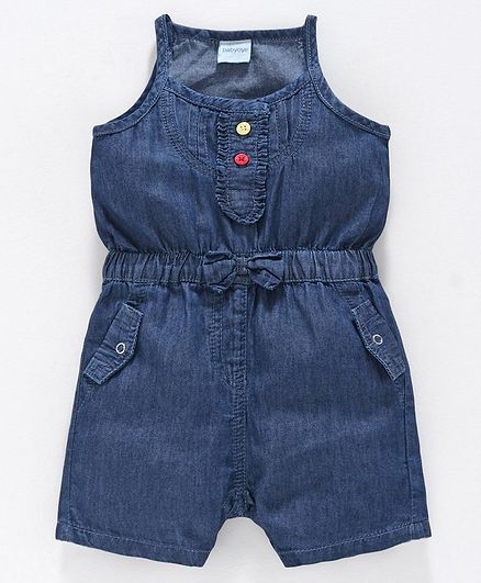Babyoye Sleeveless Denim Jumpsuit - Blue