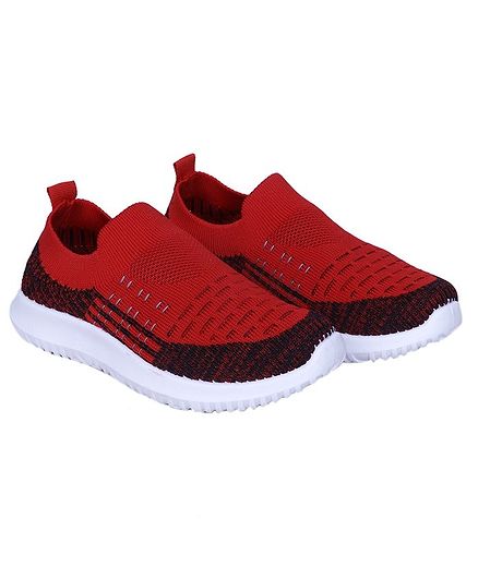 FEETWELL SHOES Colour Block Pattern Slip On Shoes - Red