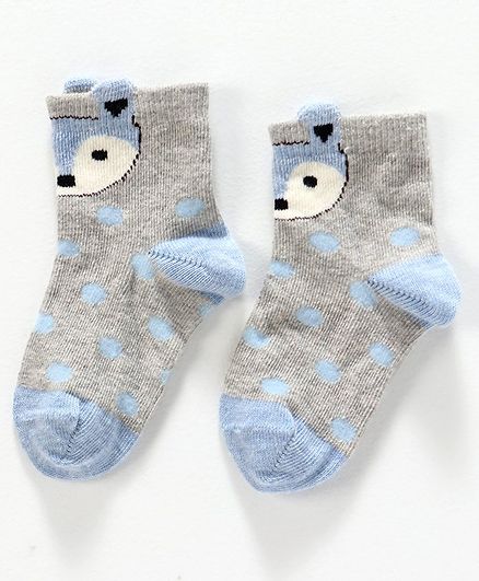 Mustang Socks Animal Design - Grey