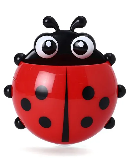 Ladybug Shaped Toothbrush Holder - Red