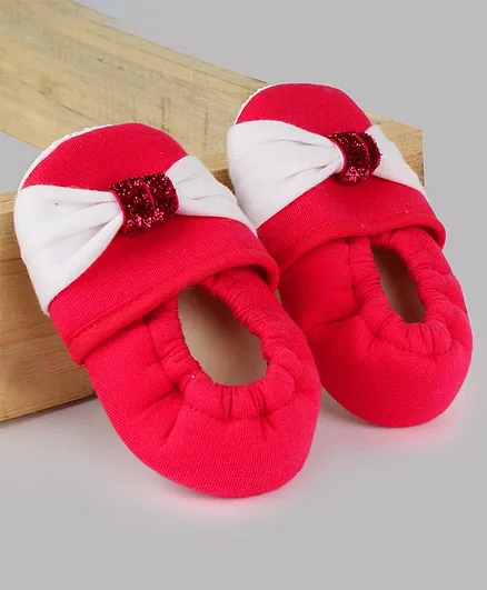 Daizy Bow Detailed Booties - Red