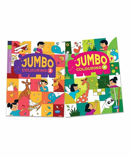 Navneet Jumbo Colouring Book 3 & 4 - English