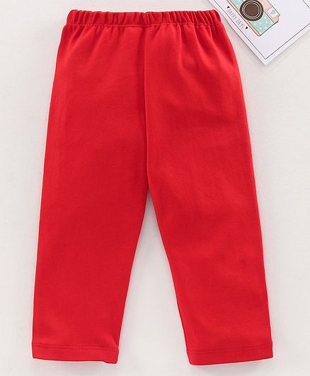 Babyhug Full Length Solid Leggings - Red