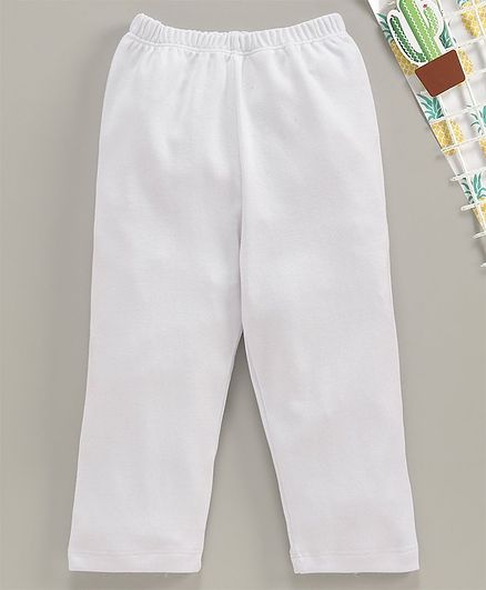Babyhug Full Length Solid Leggings - White