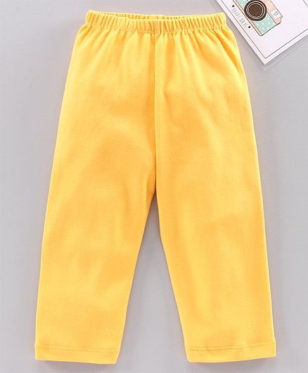 Babyhug Full Length Solid Leggings - Yellow