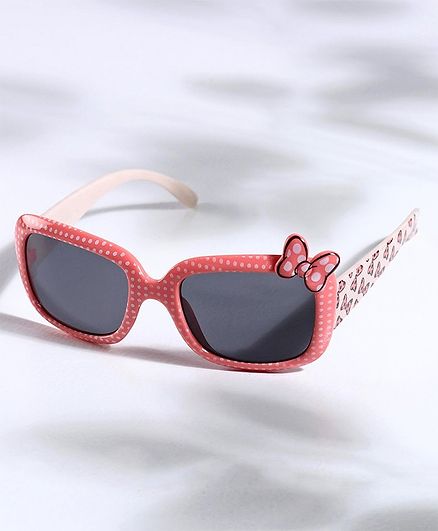 Disney Minnie Rectangular Sunglasses with Bow - Peach