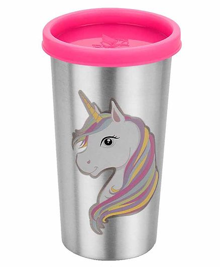 Falcon Steel CN5 Blue Glass With Green Lid - 370 ml