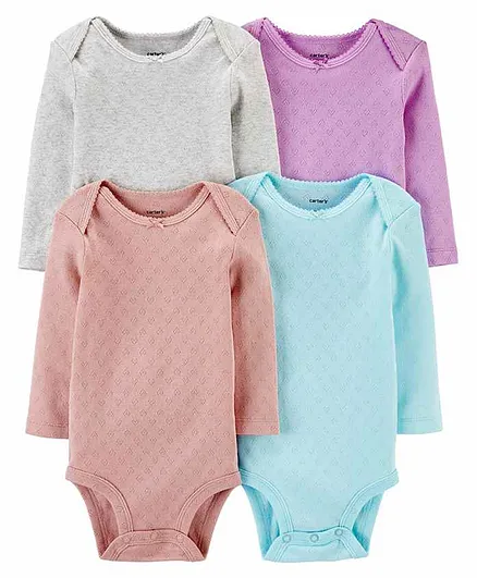 Carter's 4 Pack Heart Original Bodysuits - Multicolor